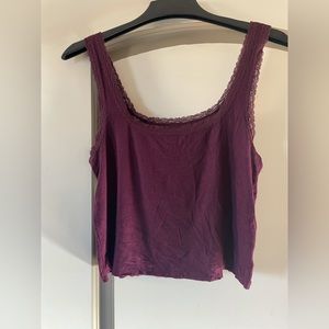 Purple Crop top - American Eagle- Size Large- Good Condition